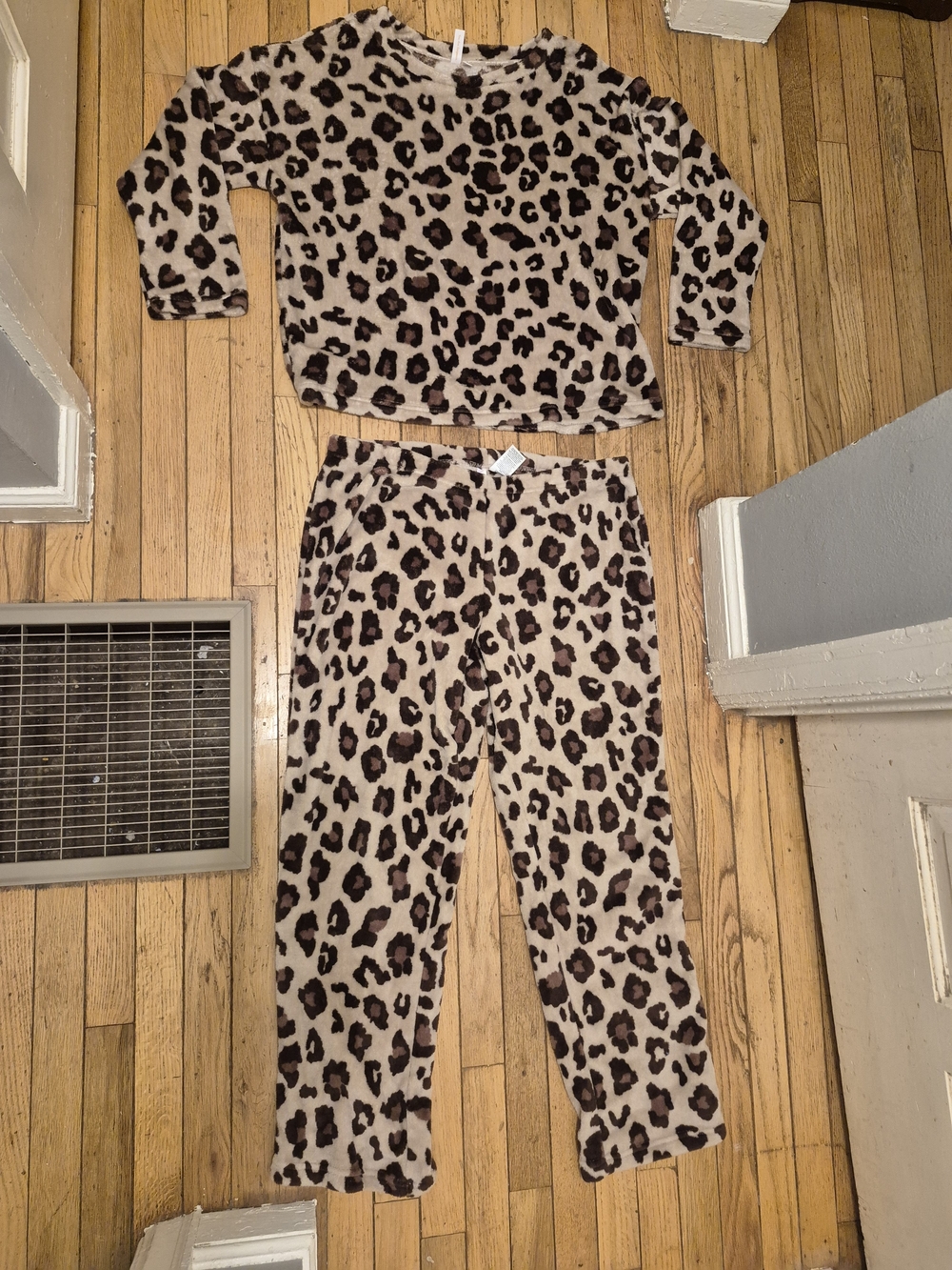 Leopard Print Fleece Lounge Set